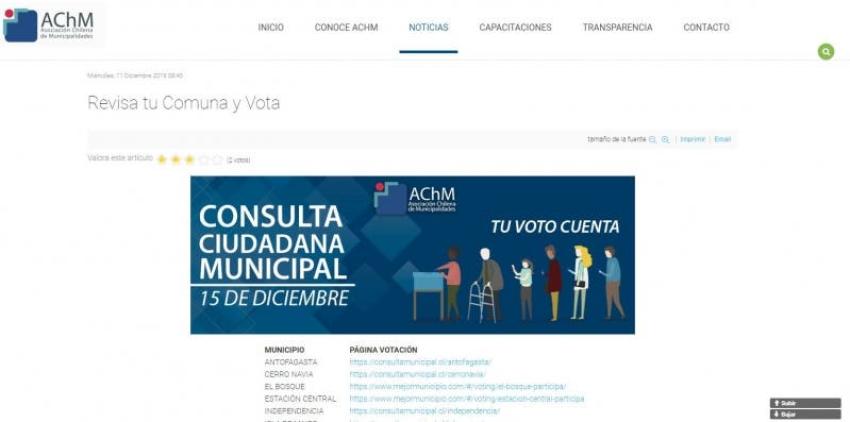 Consulta ciudadana: revisa en qué comunas puedes votar en línea y cómo hacerlo