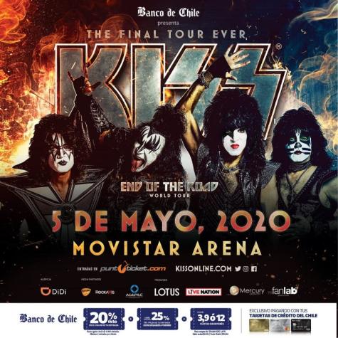 Kiss regresa a Chile en 2020 para despedirse de los escenarios con su gira “End Of The Road Tour”