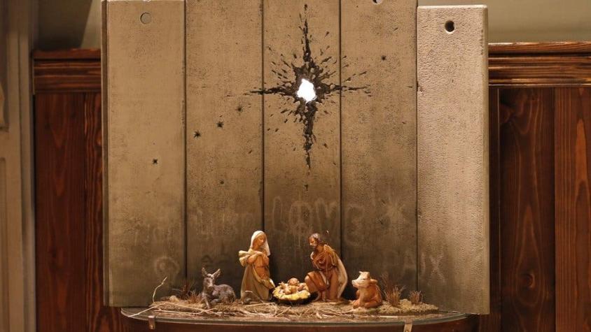 El simbólico pesebre navideño creado por el artista Banksy que decora un hotel en Belén
