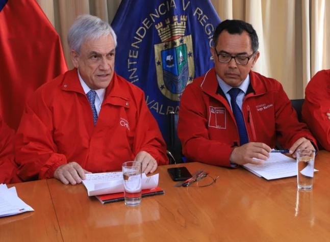 Piñera anuncia ayuda a afectados por incendio: "No vamos a construir en lugares de riesgo"