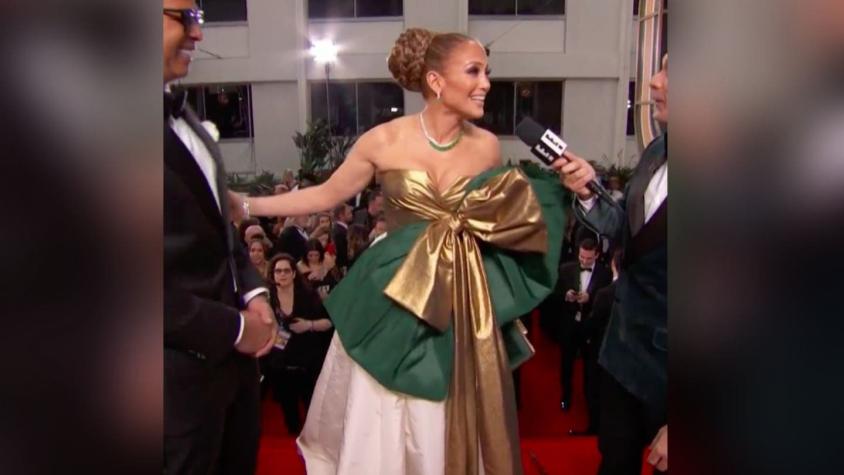 El extravagante vestido de Jennifer López por la alfombra roja de los Globos de Oro 2020