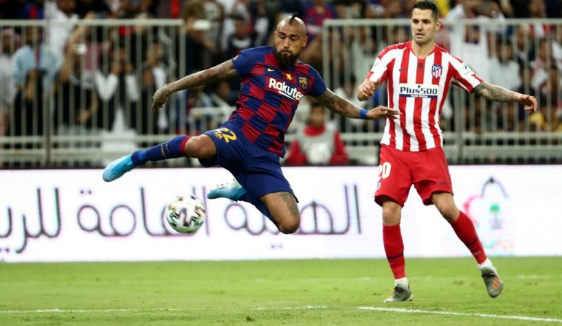 Arturo Vidal y FC Barcelona caen ante Atlético de Madrid y se despiden de la Supercopa de España