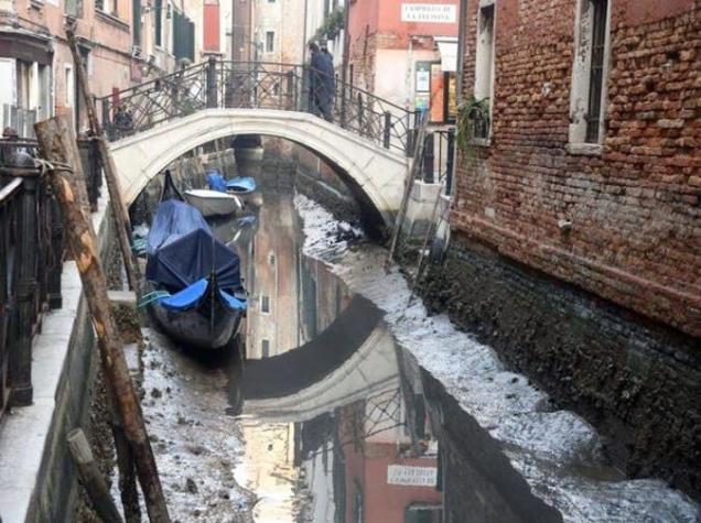 [FOTOS] De las inundaciones a la sequía: Las sorprendentes imágenes de Venecia sin agua