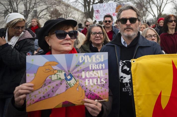 Arrestan a Joaquin Phoenix durante una protesta por el cambio climático en Washington DC