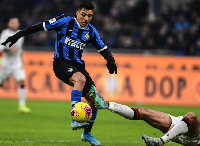 Alexis Sánchez vuelve a las canchas en goleada del Inter sobre Cagliari por la Copa Italia