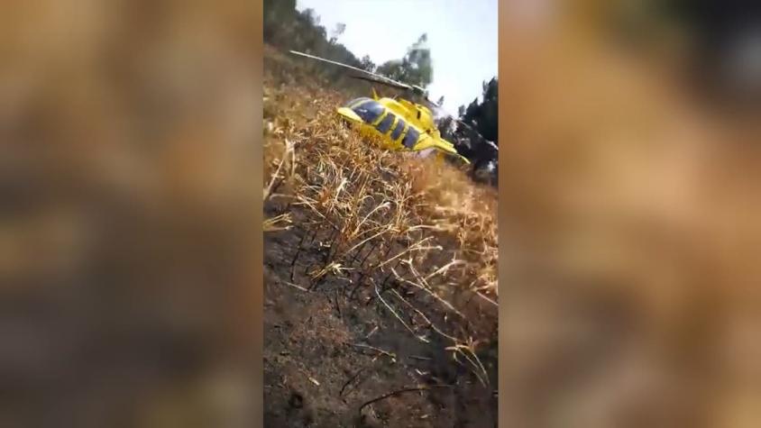 [VIDEO] Helicóptero de Conaf cayó mientras apoyaba combate a incendio