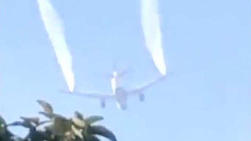 Un avión en un aterrizaje de emergencia deja caer combustible sobre escuela de Los Ángeles, EEUU