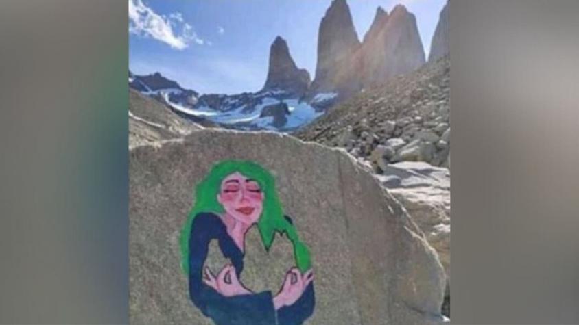 Había más de un dibujo: encuentran a turista italiano borrando otro rayado en Torres del Paine