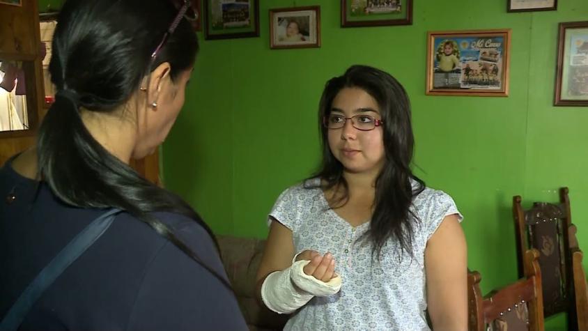 [VIDEO] Mujer simuló pedir una pizza para alertar golpiza en Temuco