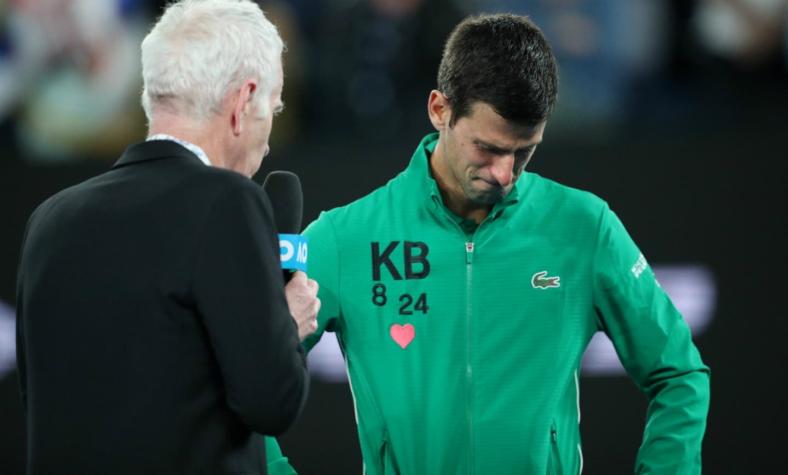 Novak Djokovic se emociona al recordar a Kobe Bryant: "Era mi mentor"