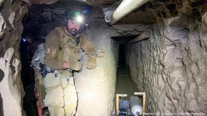 Descubren extenso túnel clandestino de "narcos" entre Estados Unidos y México