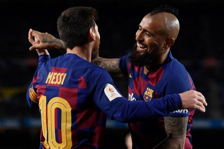 Con Arturo Vidal como titular Barcelona golea 5 a 0 al Leganés y avanza en la Copa del Rey