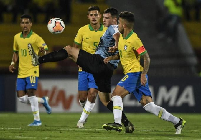 Brasil y Uruguay empatan en el Preolímpico sub 23 y dejan en suspenso su viaje a Tokio 2020