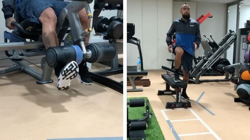 El duro entrenamiento de Arturo Vidal tras superar su lesión
