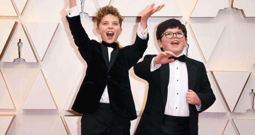 La ternura de los Oscar 2020: los pequeños actores de "Jojo Rabbit" disfrutan en la alfombra roja