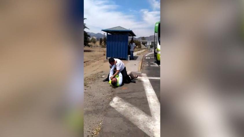 [VIDEO] Chofer perdió la paciencia y golpeó a inspector de la empresa Turbus