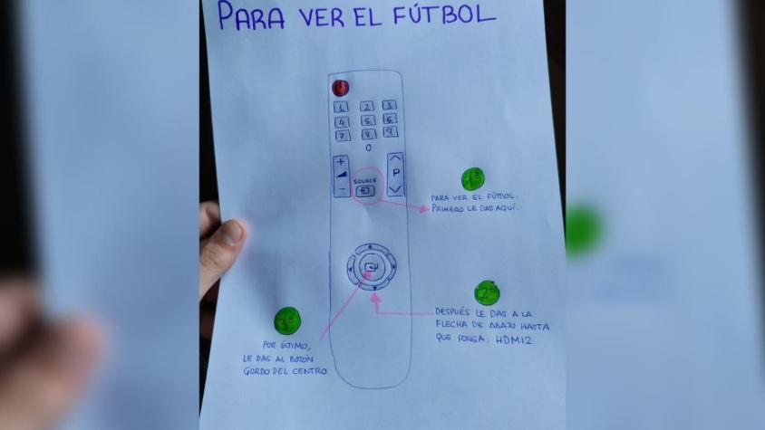 Gesto de amor: Nieto creó "manual" para que su abuelo pudiera ver fútbol