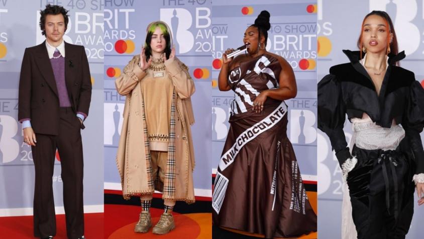 Con un vestido de chocolate: Los looks más llamativos de los Brit Awards 2020