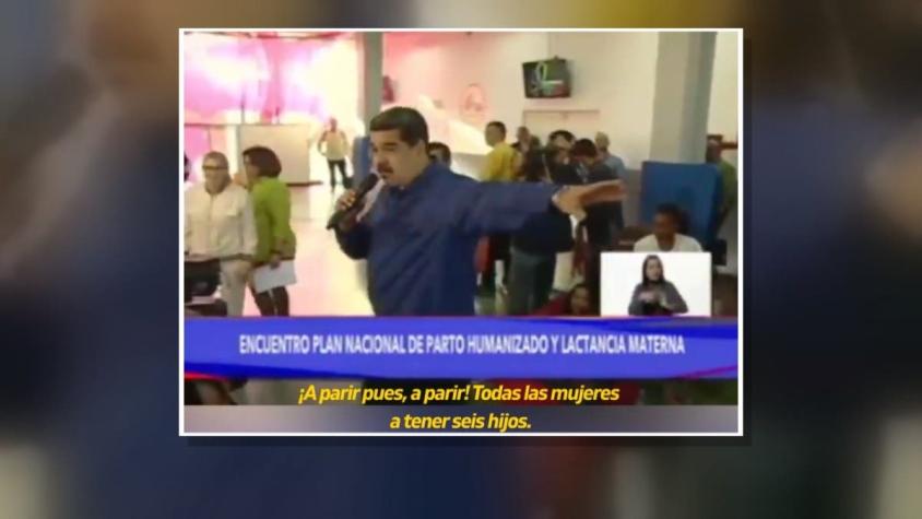 [VIDEO] Maduro llama a las mujeres venezolanas a tener 6 hijos