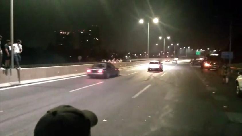 [VIDEO] Carreras clandestinas se toman la autopista Costanera Norte