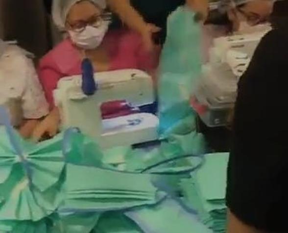 Enfermeras de Hospital Higueras de Talcahuano confeccionan mascarillas y denuncian falta de insumos