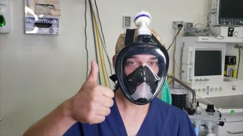 [VIDEO] Profesionales chilenos transforman snorkel en máscara anti coronavirus