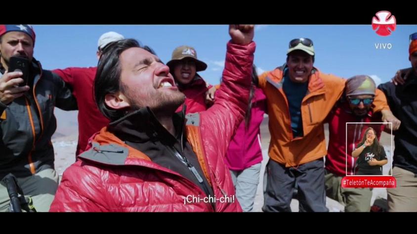 Teletón: Sebastián se convirtió en la primera persona en subir el cerro El Plomo en silla de ruedas