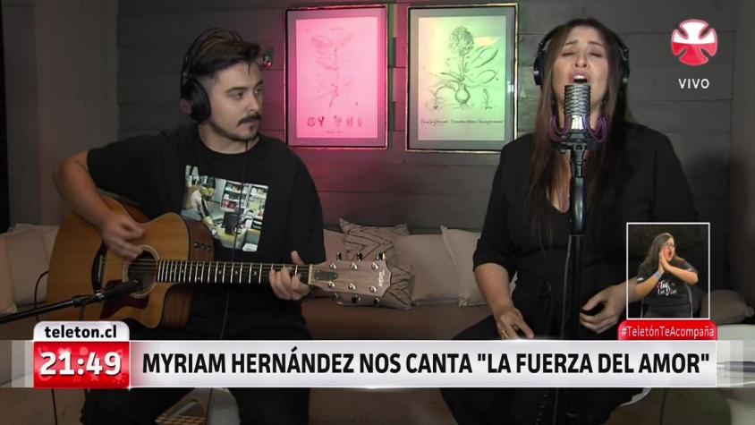 Teletón 2020: Myriam Hernández cantó en vivo con su hijo emocionante versión de "La Fuerza del Amor"