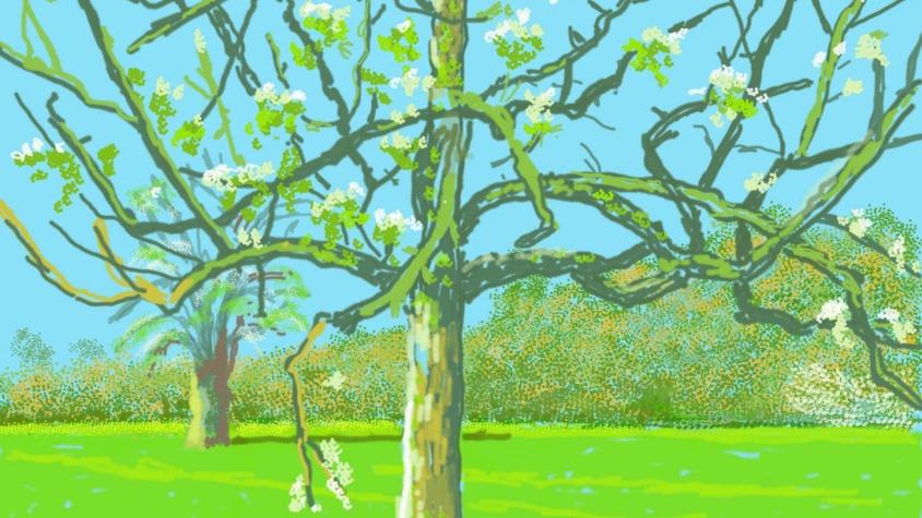 "No pueden cancelar la primavera": los dibujos con los que David Hockney quiere ofrecer un respiro