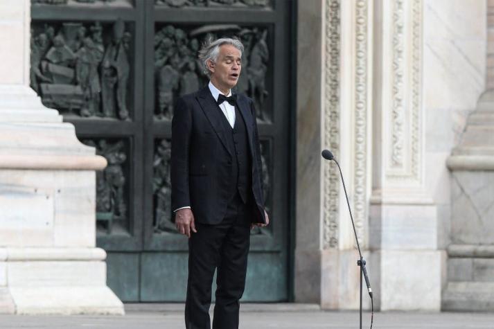Andrea Bocelli realiza concierto por pascua en un Duomo de Milán vacío