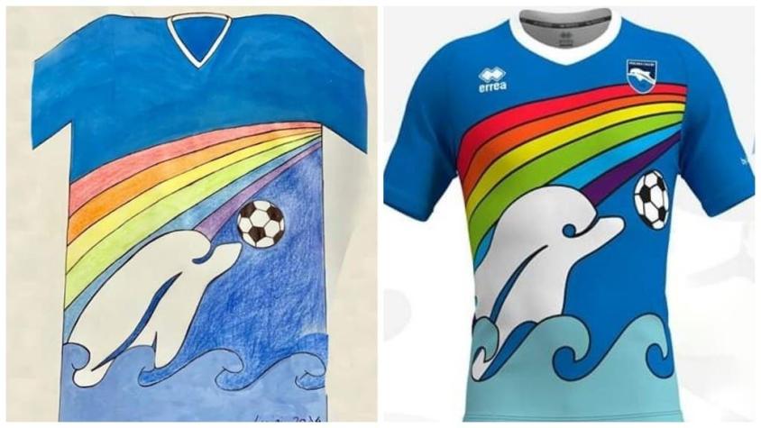El dibujo de un niño de 6 años que inspira la nueva camiseta de un club italiano