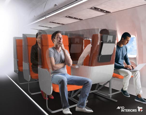Lanzan prototipo de nuevos asientos de aviones para combatir el coronavirus
