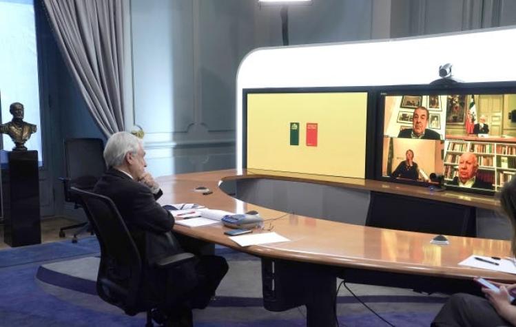 Piñera sostiene teleconferencia con ex Presidentes de la República y abordan crisis del  coronavirus