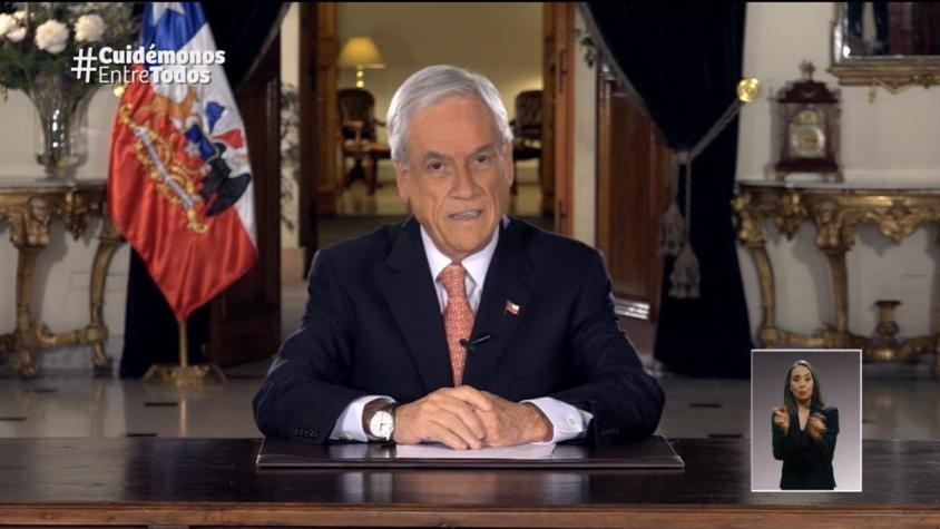 Presidente Piñera anuncia entrega de 2,5 millones de canastas de alimentos para familias vulnerables