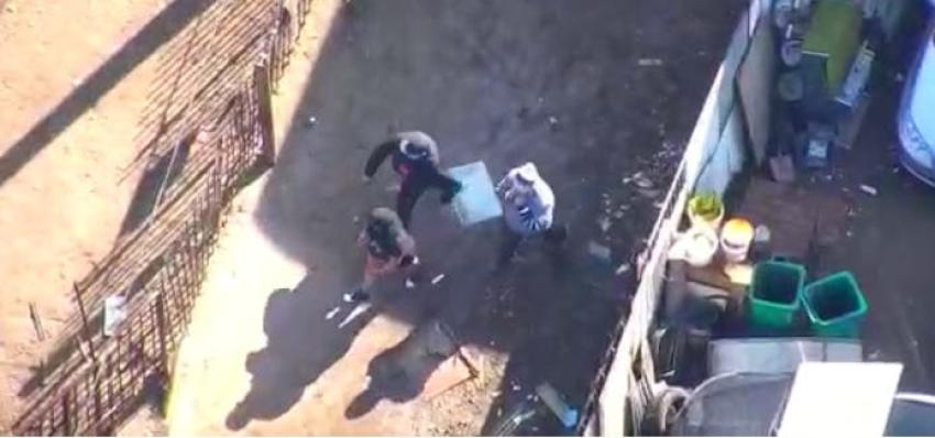 [VIDEO] Drone capta a persona que disparó en Cerrillos: sería el responsable de herir a carabinero