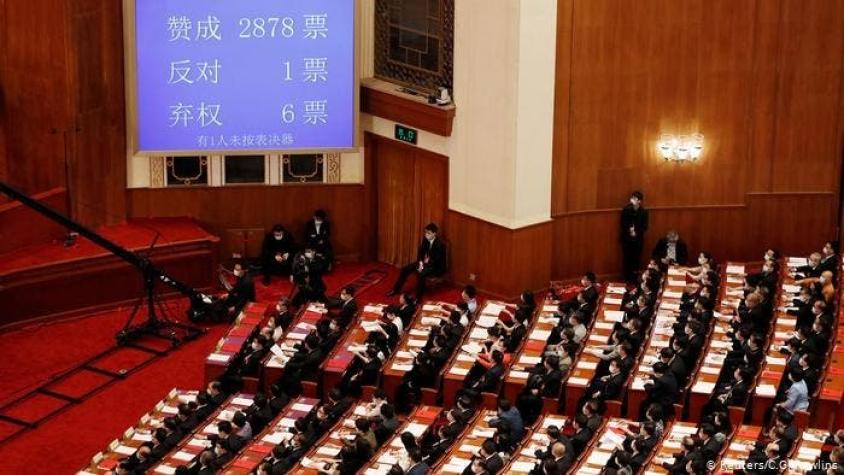 Asamblea Popular de China aprueba ley de seguridad sobre Hong Kong