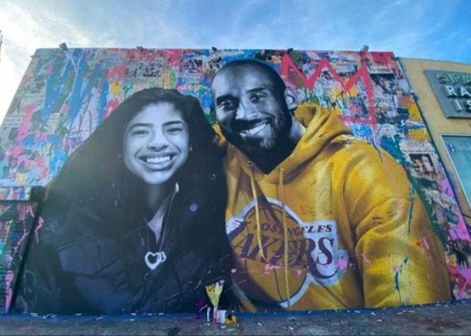 Esposa de Kobe Bryant muestra que murales en honor al basquetbolista no son tocados en las protestas