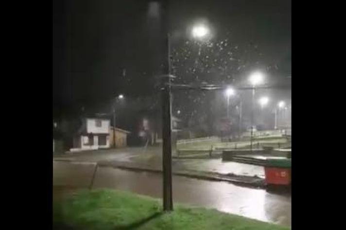 [VIDEO] Coyhaique: Habitantes celebran la primera caída de nieve del año