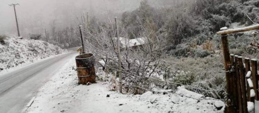 [VIDEO] Registran caída de nieve en sectores de Coquimbo