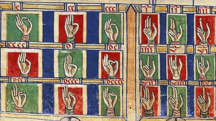 La ingeniosa manera en la que lograban contar hasta 9.999 con los dedos en la Edad Media