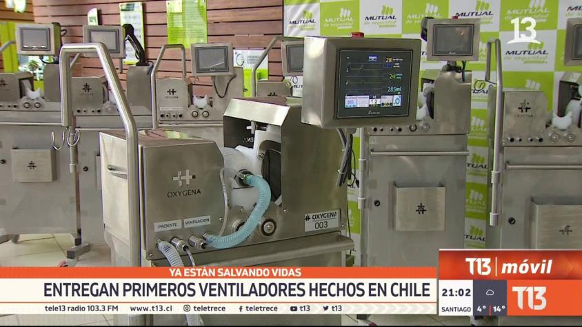 [VIDEO] Entregan primeros ventiladores hechos en Chile