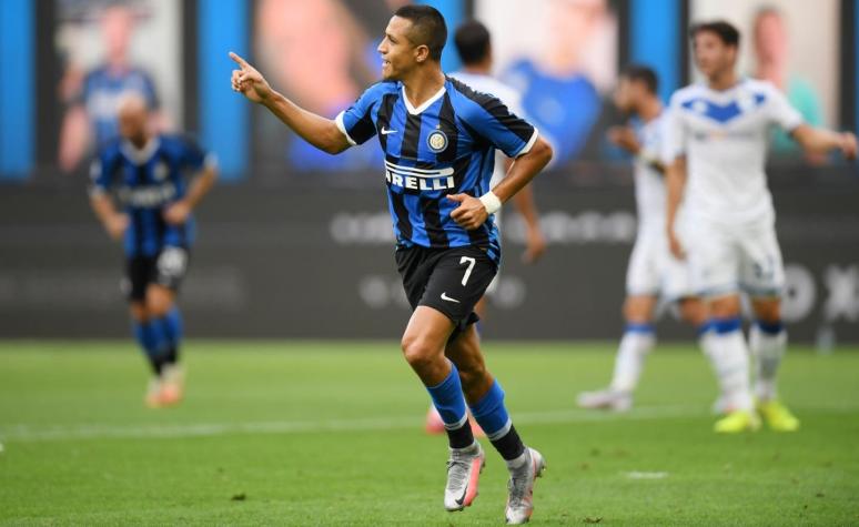 Alexis Sánchez se reencuentra con el gol en aplastante victoria del Inter sobre Brescia