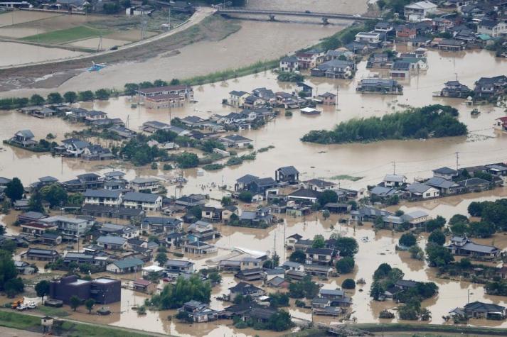 [FOTOS] La devastadora inundación que deja 14 desaparecidos en Japón