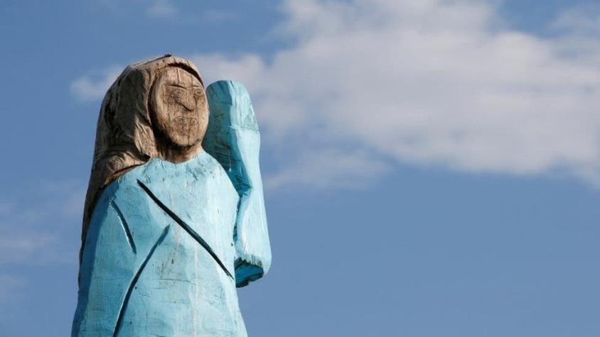 Destruyen en Eslovenia la estatua de Melania Trump