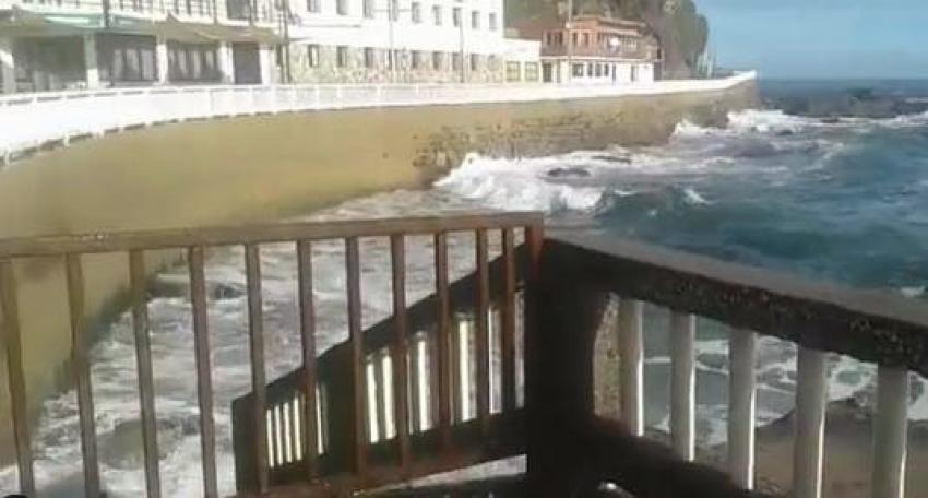 [VIDEO] Playa Grande de Cartagena "desaparece" durante intensas marejadas
