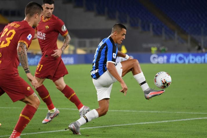 Inter con Alexis todo el partido empata con la Roma y complica sus chances de alcanzar a Juventus