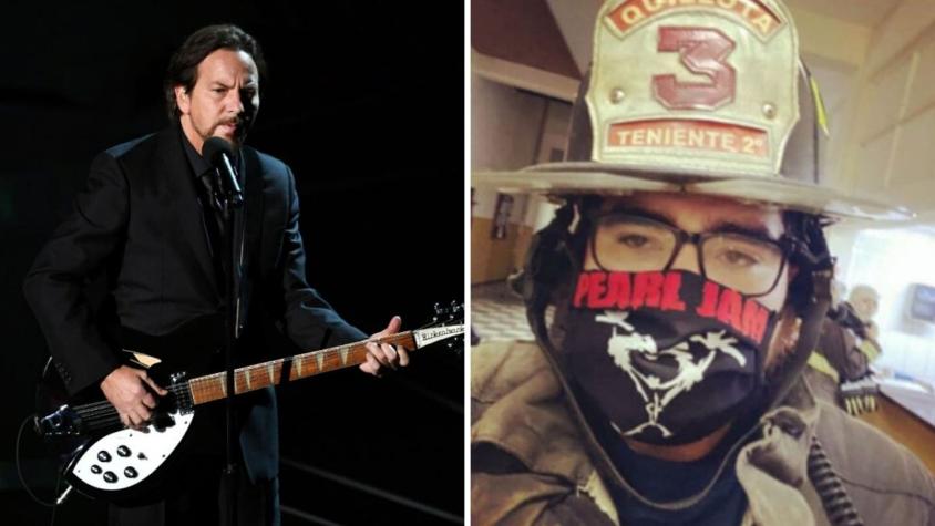 Pearl Jam destaca a bombero de Quillota en la lucha contra el COVID-19