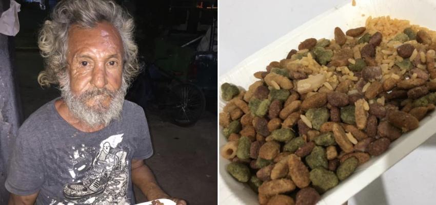 Indignación por caso de hombre en situación de calle que pedía comida y recibió croquetas de perro