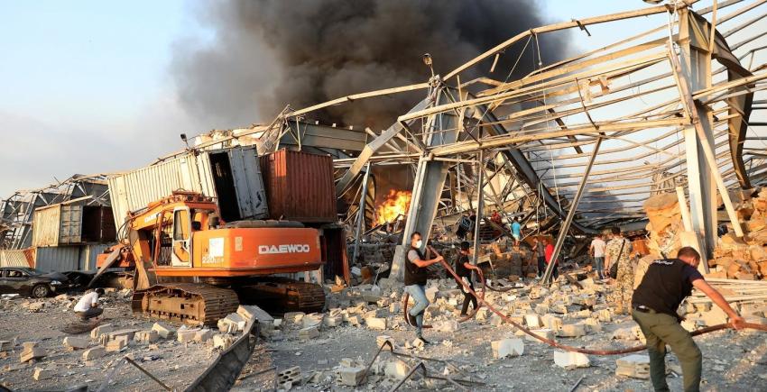 Las impactantes imágenes de la explosión en puerto de Beirut en Líbano