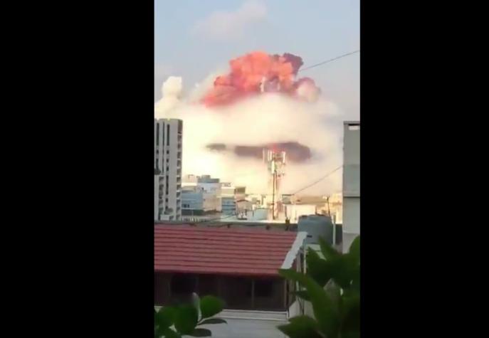 [VIDEO] El dramático registro del momento exacto de la explosión en Beirut